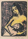 Mother and Child 2. (Mutter und Kind 2.), 1920, lithograph on paper, 26 x 18.7 cm