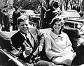 John F. Kennedy and Jacqueline Kennedy at Blair House, 1961