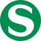 S-Bahn-Logo in weiten Teilen von Deutschland, eingeführt 1936 in Berlin