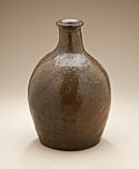 Echizen ware sake bottle (tokkuri), Momoyama period, late 16th century