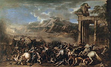 Heroic Battle (c. 1652–1664), oil on canvas, 214 x 351 cm. Louvre