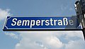 Semperstraße, benannt nach Gottfried Semper