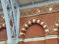 A close-up of some of the intricate decoration used in St Pancras railway station