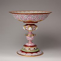 Sèvres cup, 1837, imitating Renaissance metalwork and Limoges enamel