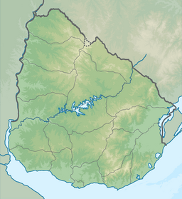 Location of Laguna José Ignacio in Uruguay.