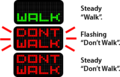Pedestrian "walk light" phases