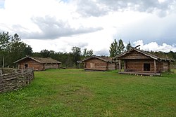 Recreation of ancient Slavic village, Lyubtinsky District