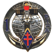 Insignia of the 1st Marine Infantry Regiment, 1er RIMa.