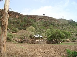 Sandstone cliffs where the TPLF cave is located
