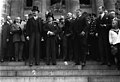 Reichspräsident Friedrich Ebert und Reichskanzler Cuno 1923 bei der Feier vor dem Reichstag