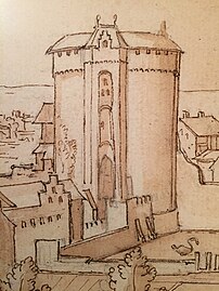 The Halle Gate c. 1612, detail of a drawing by Remigio Cantagallina