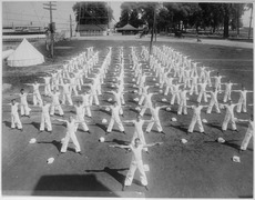 Exercises at a Naval Militia Camp in Somersville, New York.