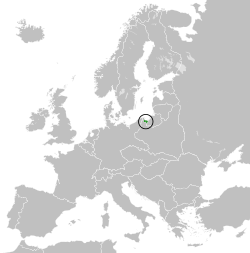 Location of the Free City of Danzig in Europe (1930)