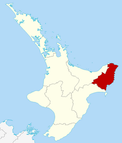 Gisborne within the North Island, New Zealand