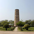 The minaret which marks the tomb of Emperor Jahangir's pet antelope