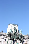 Left side of the Statue of King Pedro IV