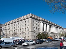 A photograph of the neoclassical Internal Revenue Service headquarters building in Washington, D.C.