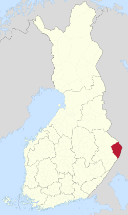Location of Ilomantsi in Finland