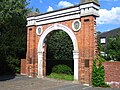 The “jute gate“, entrance gate of the former jute spinning mill. Today memorial for the victims of the Vechelde concentration camp.