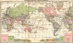 Location of German colonial empire
