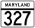Maryland Route 327 marker
