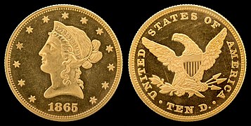 NNC-US-1865-G$10-Liberty Head (new style)