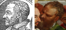 Portraits of Diego Ortiz from Trattado de Glossas and from Veronese's "The Wedding at Cana" second unknown viola-gambist