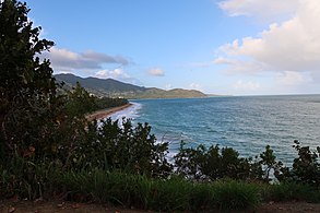 View of Sierra de Guardarraya, the easternmost end of the Cordillera Central physiographic province, from Punta Tuna, Maunabo.