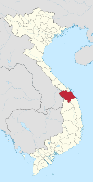 Karte von Vietnam mit der Provinz Quảng Nam hervorgehoben