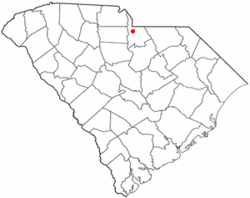 Location of Lancaster, South Carolina