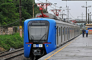 A Series 3000 train departing a platform