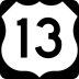 U.S. Highway 13 marker