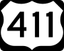 U.S. Route 411 marker