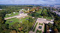 Aerial view of the Orangery and the remains of the Château-Neuf converted to an observatory