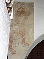 Wall painting of St.Christopher thought to have been painted about 1400