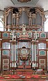 Lutherischer Kanzel-Orgel-Altar im Rokoko-Stil (1764) in der Hospitalkirche in Wetzlar