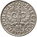 Groschen-Münze mit in der Zwischenkriegszeit geprägten Darstellung