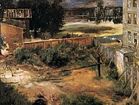 Adolph Menzel, Rear of House and Backyard, ca. 1846