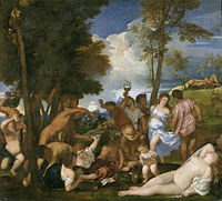 Titian's The Bacchanal of the Andrians, 1523–24, Prado