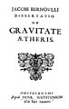 De gravitate aetheris, 1683
