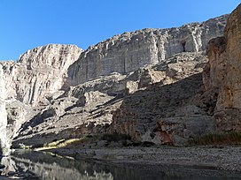 Boquillas Canyon and the Rio Grande in the northern Sierra del Carmen