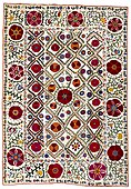 Suzani (ceremonial hanging); late 1700s; cotton; 92 × 63; from Uzbekistan; Indianapolis Museum of Art (US)