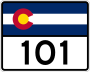 State Highway 101 marker