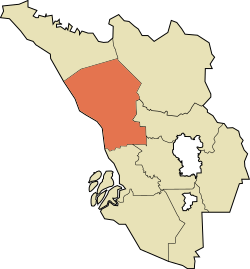Location of Kuala Selangor District in Selangor