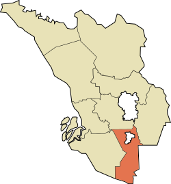 Location of Sepang District in Selangor