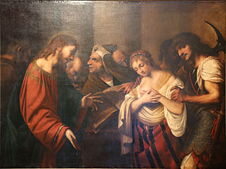 Pietro della Vecchia, Christ and the Woman Taken in Adultery.