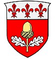 Coat of arms of the du Quesne family, granted on 2 September 2003.[12]