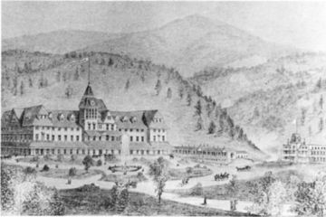 The first Montezuma Hotel, 1882, Las Vegas (Montezuma) Hot Springs