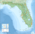 Image 2Topographic map of Florida (from Geography of Florida)