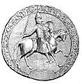 Great Seal of Henry II of England, showing the king as an armed horseman, c. 1154.